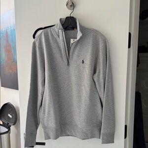 Polo by Ralph Lauren Light Gray Zip-Up Sweater
